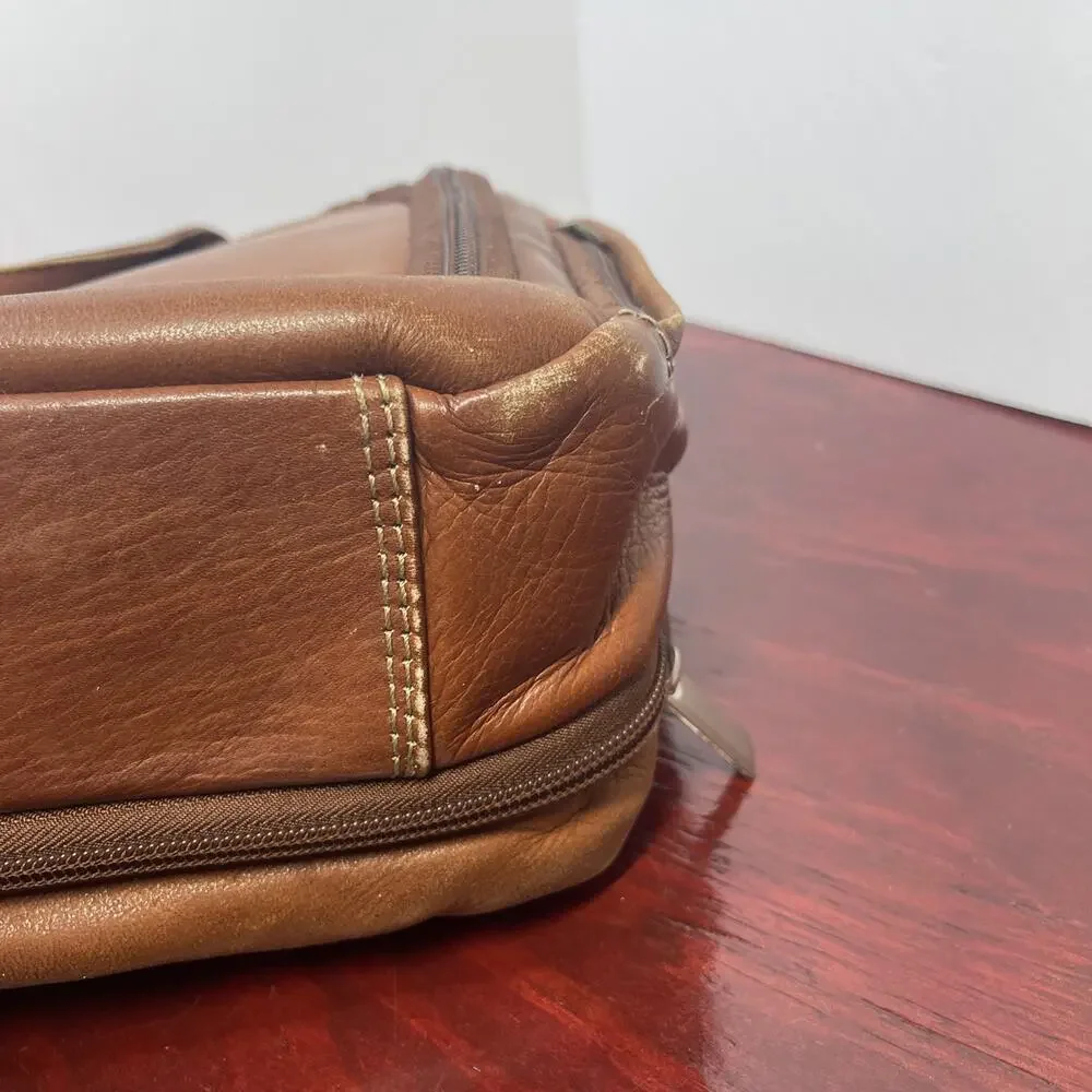 Pelle Studio Genuine Leather Bag Brown Shoulder Messenger Satchel Document Bag